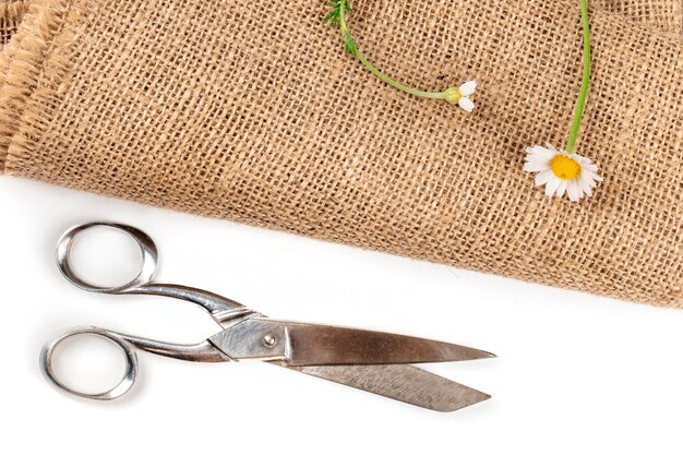 kompozycja materiałów do haftu